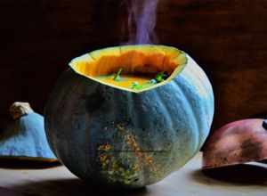 Une photo de Velouté de potiron bleu de Hongrie