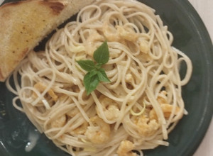 Una foto de Pastas con camarones