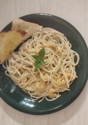 Una foto de Pastas con camarones