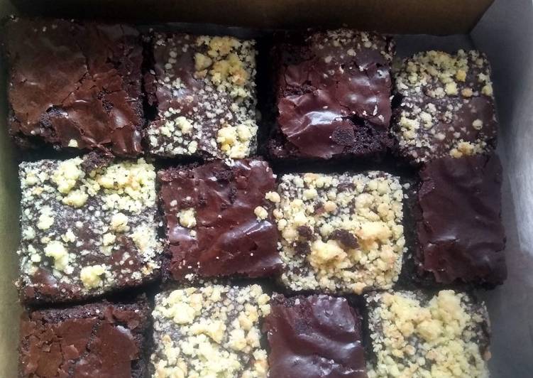 Brownies panggang tanpa ribet. Shinny and chewy