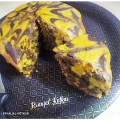 A picture of Orange Marble Cake🍊🎂.
