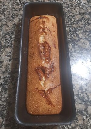Una foto de Budín de coco y dulce de leche