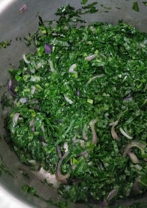 A picture of Fried terere.