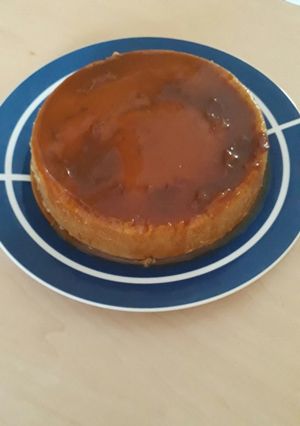Una foto de Flan de café, queso y licor