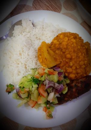 A picture of Lauki chanay ki daal.
