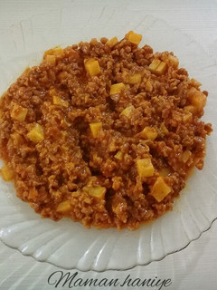عکسی از دستور خوراک گوشت چرخکرده با کاری