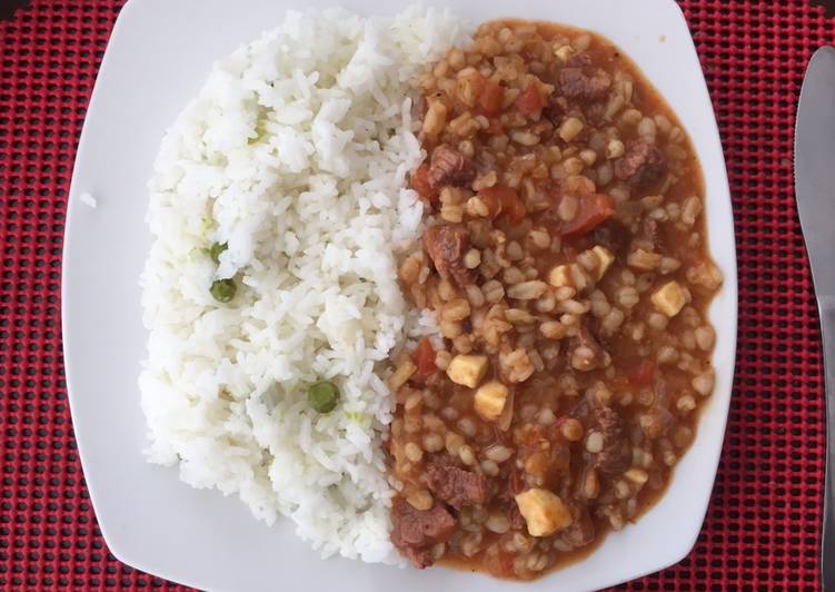 Guiso de trigo con carne