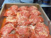 A picture of italian meatballs