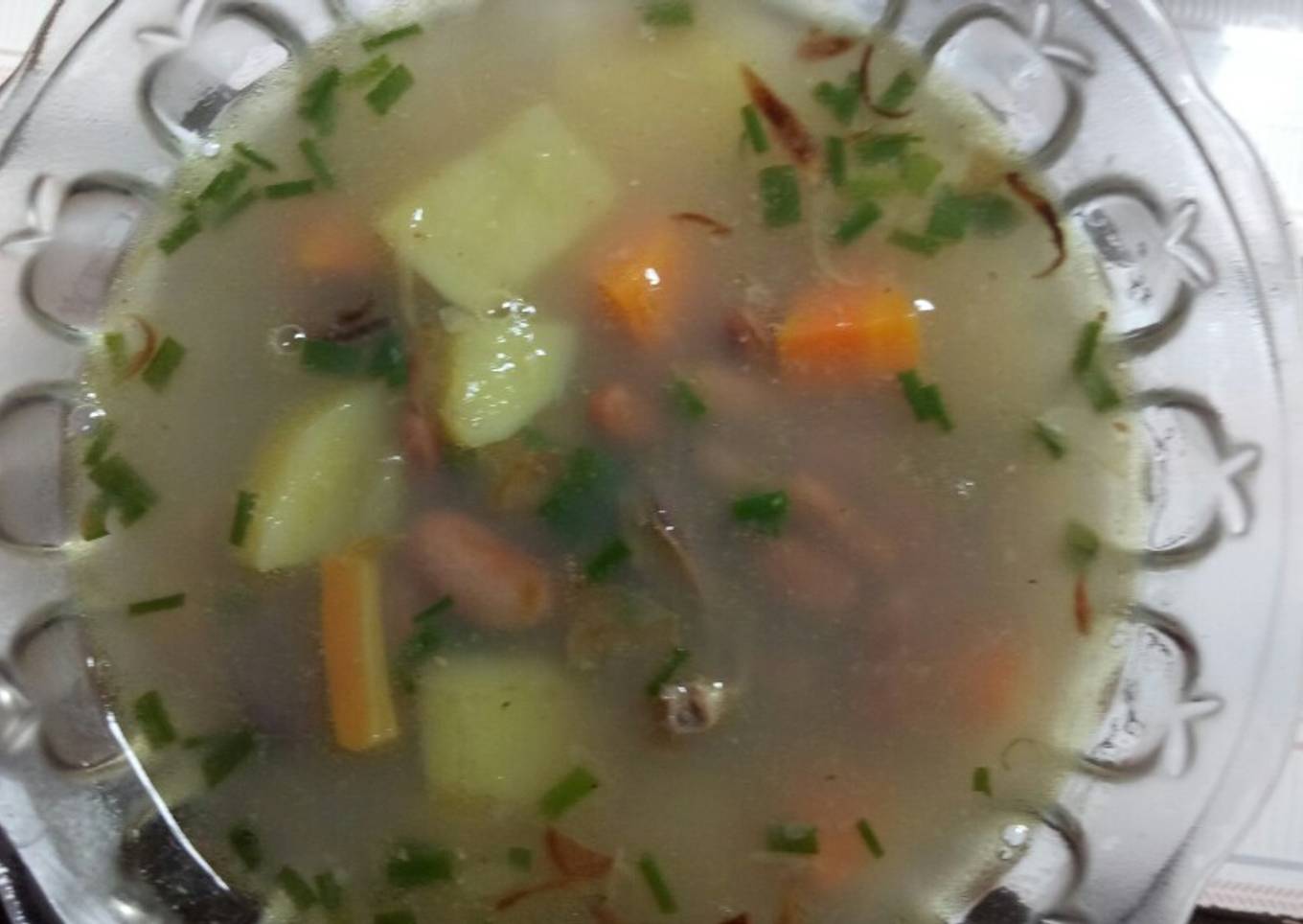Sup ayam kampung kacang merah