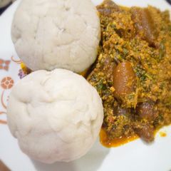 Pounded yam with Egusi soup🍛🍛🍛 A picture of Pounded yam with Egusi soup🍛🍛🍛.