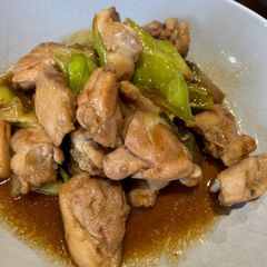 A picture of Yakitori - grilled chicken with Japanese sauce.