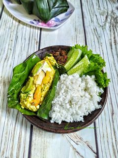 Foto resep Pepes Telur asin dan tahu