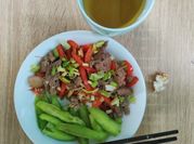 Hình ảnh của thịt lợn xào sả ớt chuông