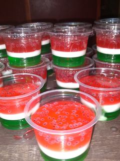 Foto resep Puding semangka cup