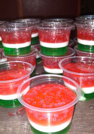 Foto resep Puding semangka cup