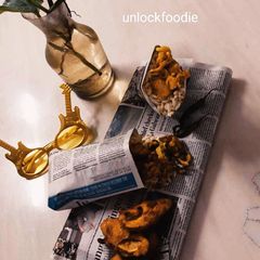 Mudhi Pakudi (puffed rice with vegetable Pakora) A picture of Mudhi Pakudi (puffed rice with vegetable Pakora).