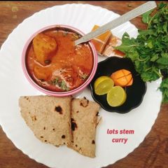A picture of LOTUS STEM CURRY 🍛 (Kamal kakdi curry).