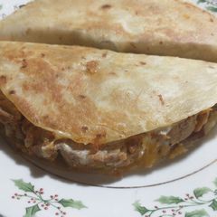 A picture of Fried Fajita Chicken and Bacon Quesadillas.