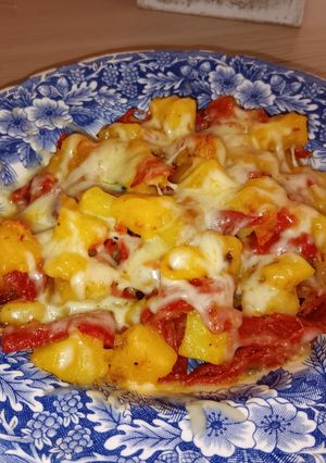 Una foto de Patatas con pimiento y chorizo