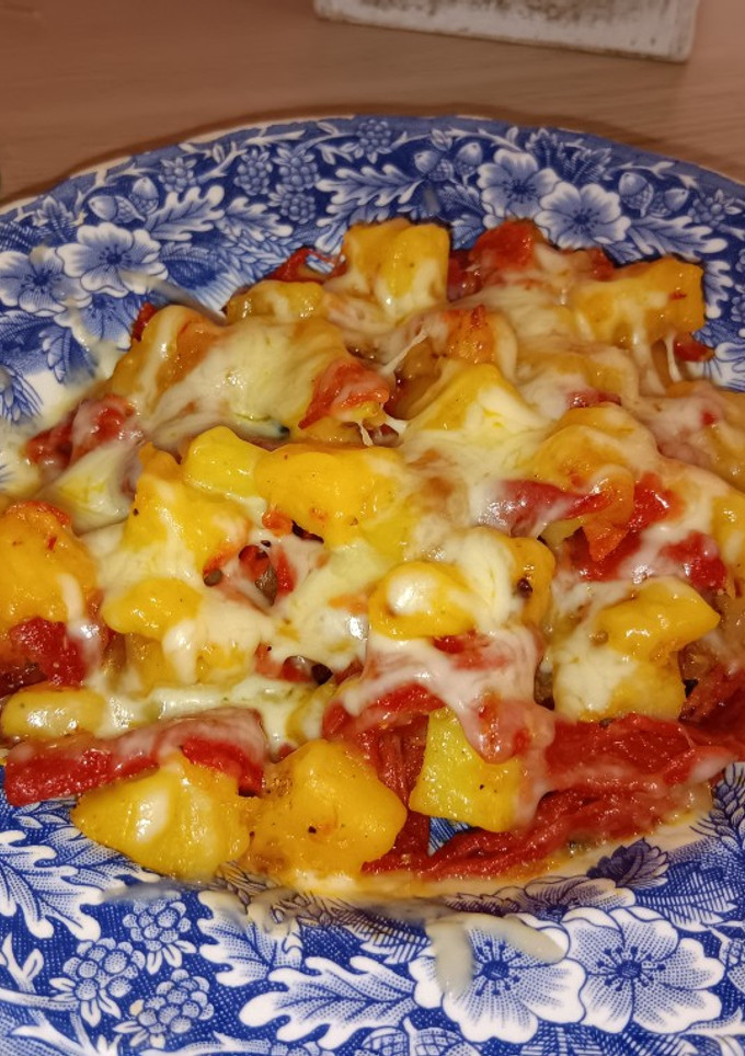 Una foto de Patatas con pimiento y chorizo