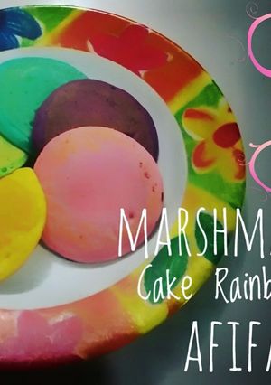 Foto resep Marshmallow cake 'Rainbow'