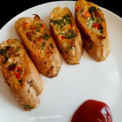 A picture of Savoury French Toast - Indian style.