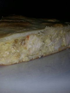 Una foto de Tarta de pollo a la bechamel (Tarta de pollo y salsa blanca)