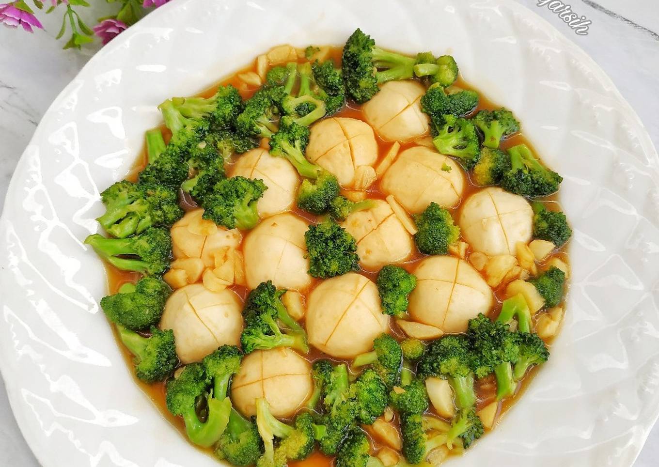 Tumis Bakso Ikan Dan Brokoli