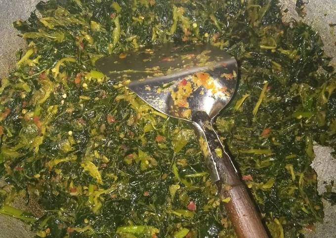 Resep Tumis daun pepaya teri medan Anti Gagal