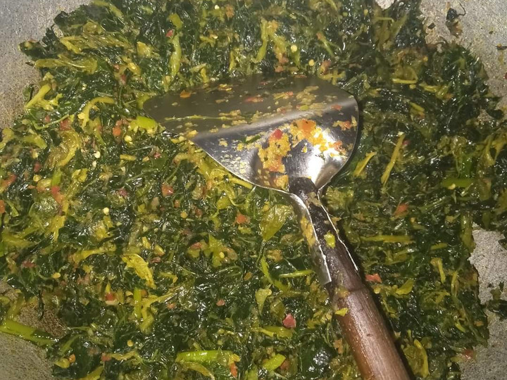 Resep Tumis daun pepaya teri medan Anti Gagal