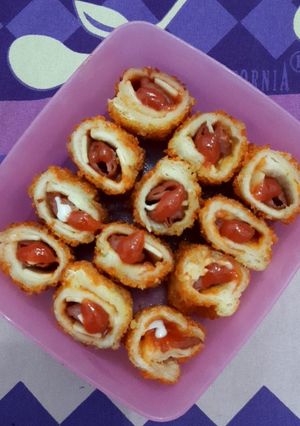 Foto resep Roti Tawar Sosis Mayo