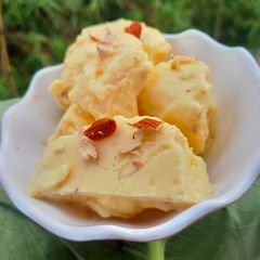 A picture of Almonds Vanilla Custard Kulfi.
