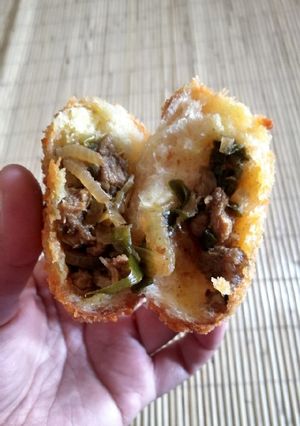Foto resep Roti Goreng Isi Daging Gulai (tanpa telur)