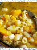Sopa de Vegetales con Fideos Coditos
