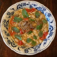 A picture of California Farm Lamb Bone Soup.