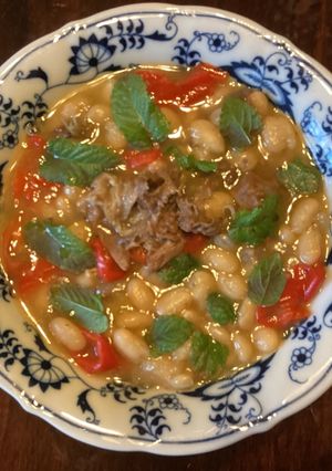 A picture of California Farm Lamb Bone Soup.