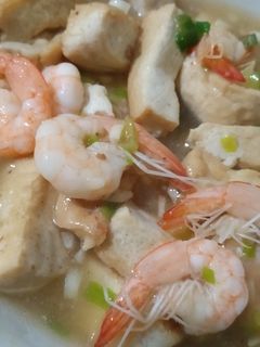Foto resep Tahu cah udang