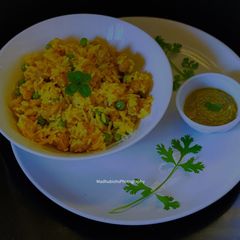 A picture of Onion Pulao Sindhi style.