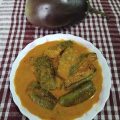 A picture of Egg Plant in Mustard Sauce.