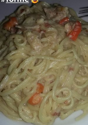 Foto resep Spaghetti alfredo