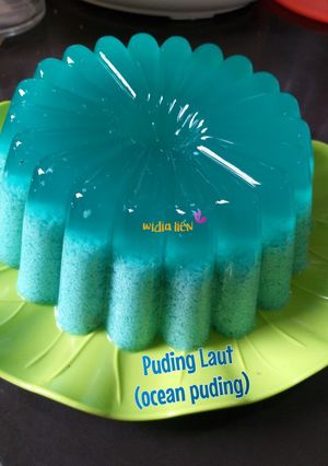 Foto resep Puding laut (ocean puding) a.k.a Puding lumut blue ocean