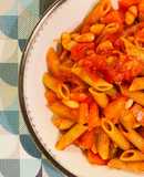 Pasta con peperoni e fagioli