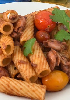 Una foto de Pasta con puntillitas