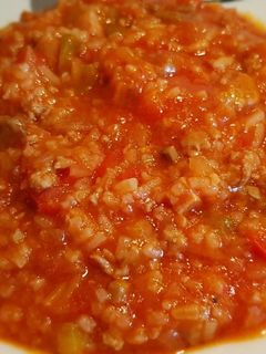 Una foto de Arroz a la bolognesa