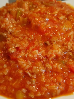 Una foto de Arroz a la bolognesa