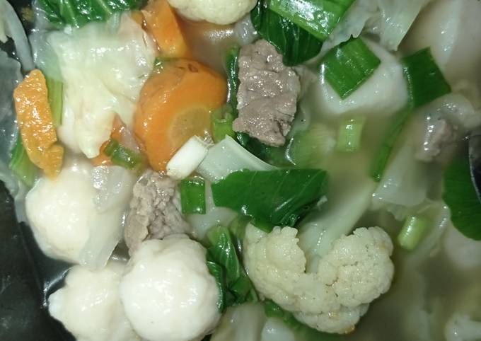 Resep Sup daging ondel bakso, Sempurna
