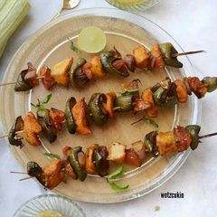 A picture of Chicken skewers.
