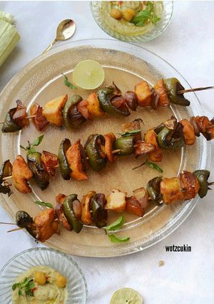 A picture of Chicken skewers.