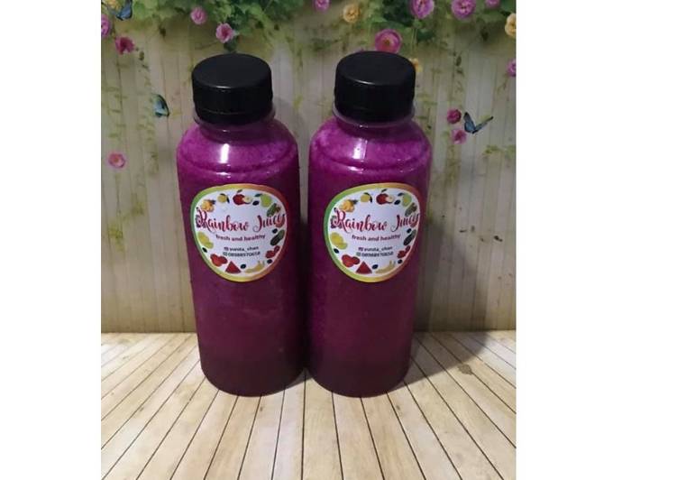 Cara Gampang Menyiapkan Diet Juice Cucumber Dragon Fruit Cranberry Plum Anti Gagal