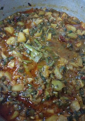 A picture of Panchmale sabji(mix vegetables curry).